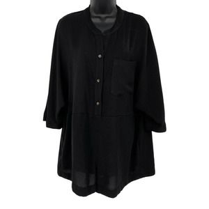 Show Me Your Mumu Horton Romper Large Womens Oversized Button Front Black Shorts